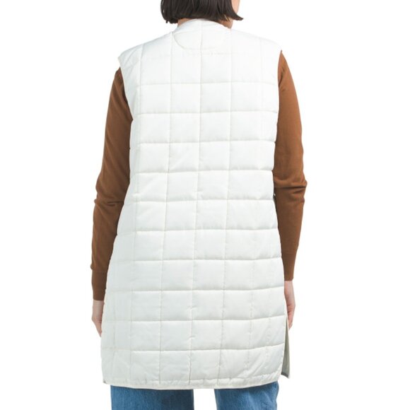 REBECCA MINKOFF White Collarless Long Vest - Picture 2 of 2